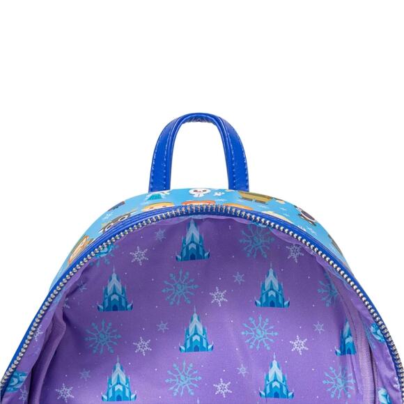 Loungefly Disney Frozen Chibi Mini Backpack Blue NWT Elsa Anna Olaf NEW main image 4